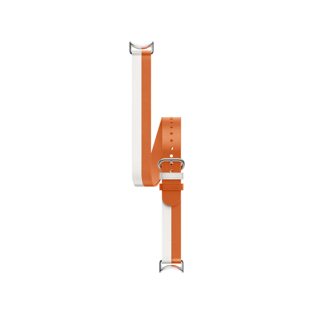 Xiaomi Dual-tone Leather Strap White and Orange