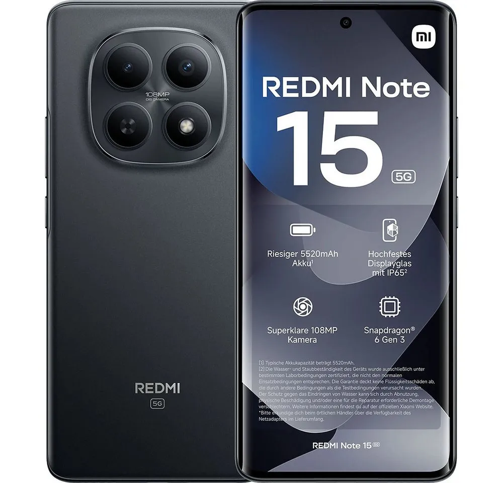 Xiaomi Redmi Note 15 5G 8+256GB Smartphone Handy (108 MP Kamera)