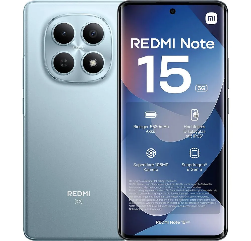 Xiaomi Redmi Note 15 5G 8+256GB Smartphone Handy (108 MP Kamera)