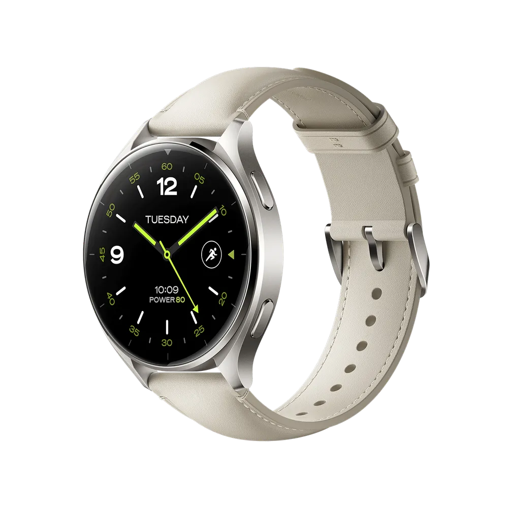 Xiaomi Watch 2 Titan Gray Case With White Leather Strap