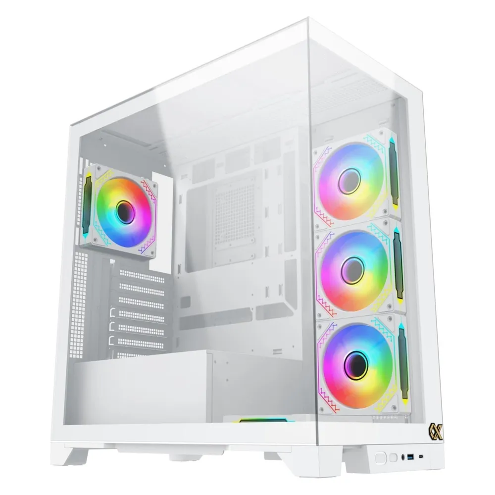 Xigmatek Boitier Moyen Tour ATX Endorphin Ultra RGB avec panneaux vitrés (Blanc)