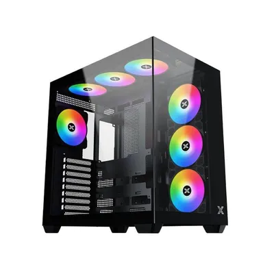 PC-Gehäuse Xigmatek EN45820 Aqua V Air Big Tower ARGB Glas Fenster schwarz