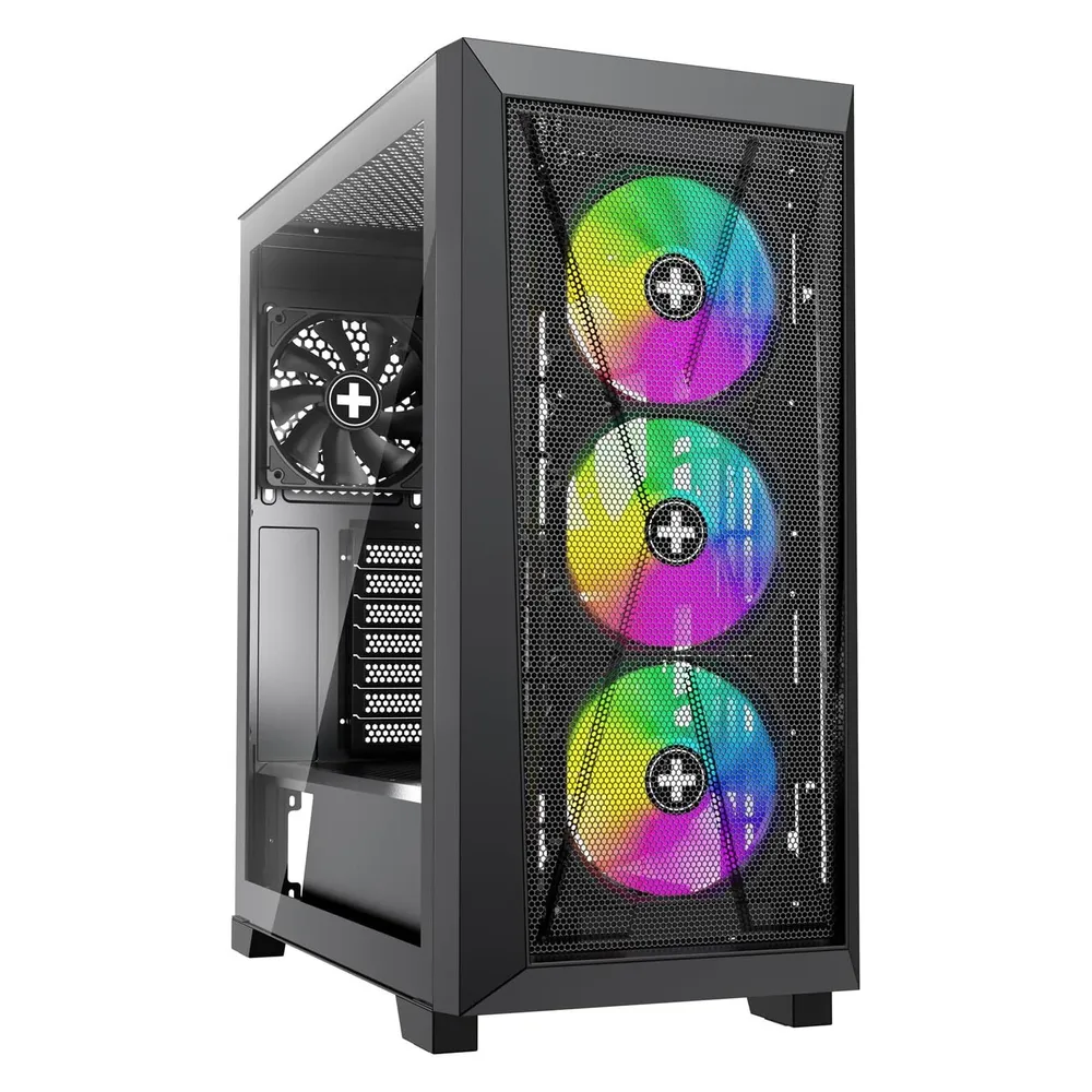 PC-Gehäuse Xilence XG151 Midi Tower Schwarz ATX Seitenfenster RGB