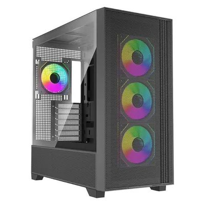 Gehäuse Midi Tower Xilence Xilent Flux Schwarz EATX ATX micro ATX Mini-ITX