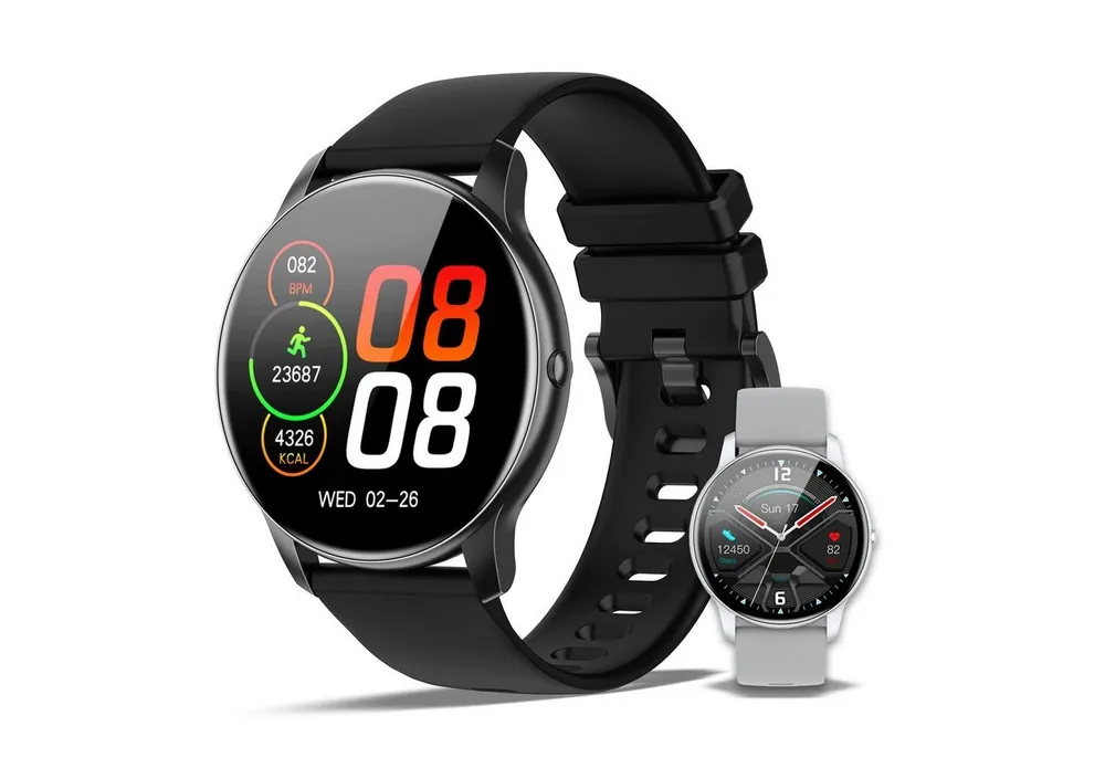 XINJI C2 Smartwatch Bluetooth Touchpanel Puls-/HRV-/O2-Messung App Fitnessuhr