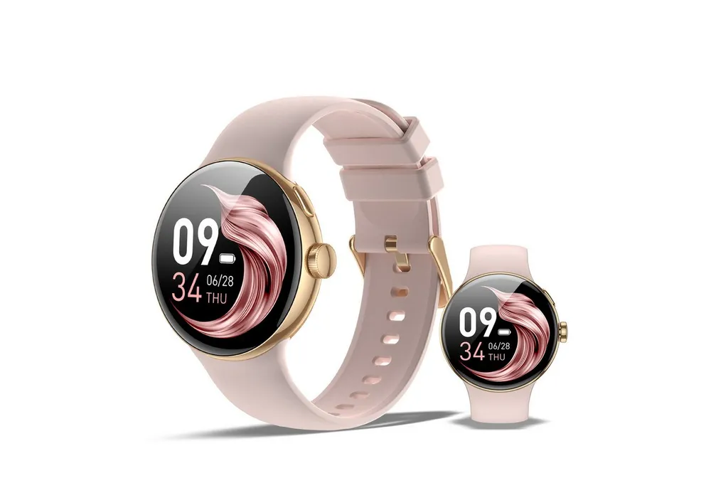 XINJI N2 - Smartwatch Bluetooth Touchpanel Puls-/HRV-/O2-Messung App Fitnessuhr (3.35 cm cm), Ladekabel, Kurzanleitung, Smartwatch, Leicht, komfortabel, alltagstauglich und für Fitness optimal ausgelegt