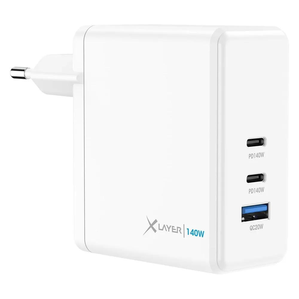 140W Power Charger weiß 2x USB-C 1x USB-A GaN-Technologie