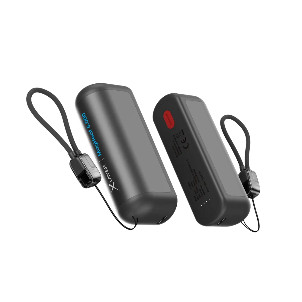 Powerbank Plus + Handwärmer Duo 2x 5000mAh, Schwarz
