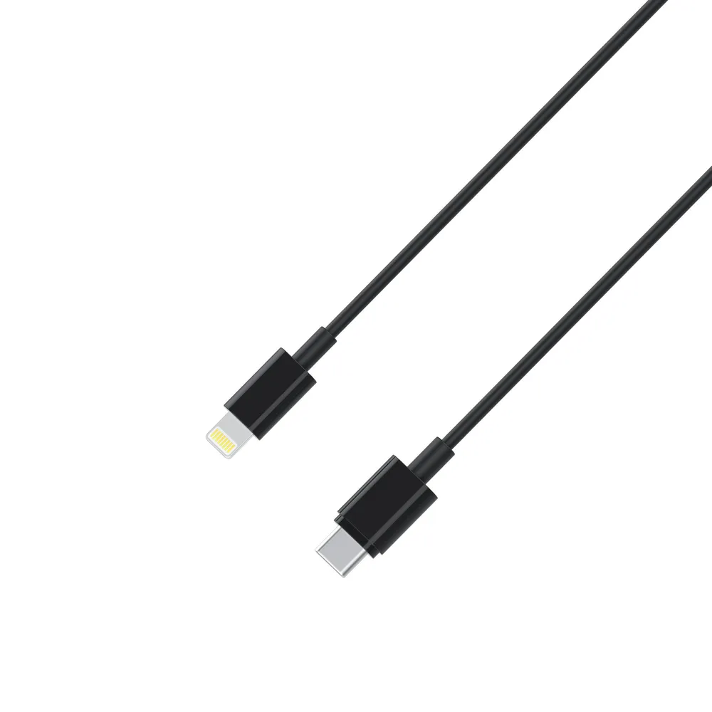 PREMIUM USB-C auf Lightning Kabel MFI-zertifiziert Schwarz 1 m