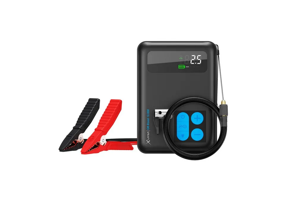 XLAYER Notstarthilfe-Powerbank Off-Road 12.000 mAh mit Kompressor Powerbank
