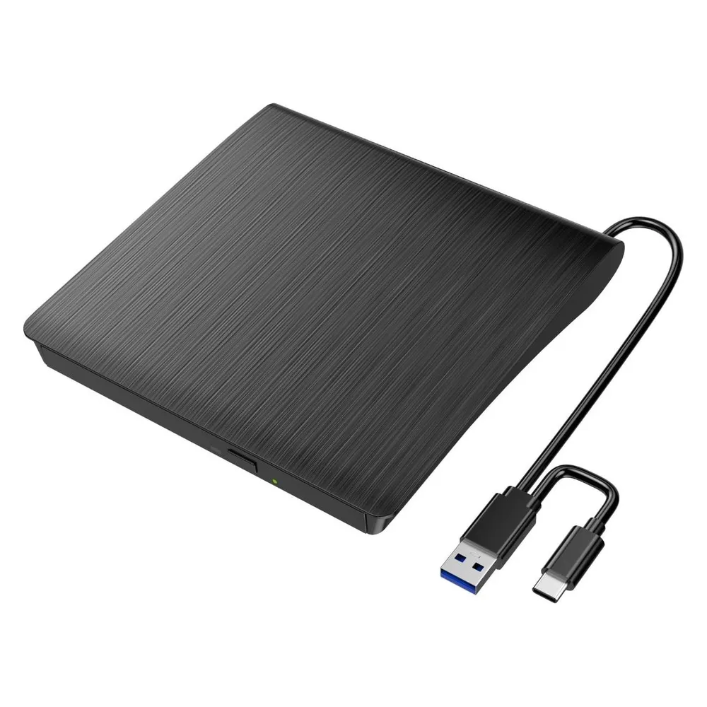 Externer DVD-Brenner Xlyne 570501 USB 2.0 und USB-C schwarz