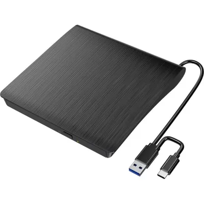 Externer DVD-Brenner Xlyne 570501 USB 2.0 und USB-C schwarz