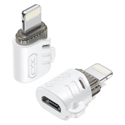 xO Adapter NB256F microUSB - Lightning weiss