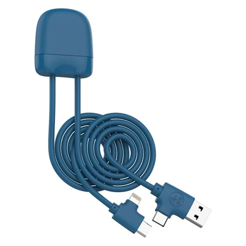 Xoopar USB A, USB C / USB C, Lightning-Kabel (1 m, USB 3.2 Gen 1)