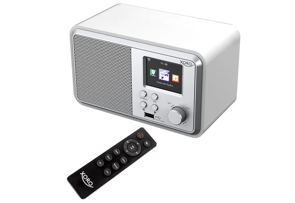 Xoro DAB 300 IR Digitalradio mit DAB+, FM, Bluetooth, App-Steuerung Internet-Radio (Digitalradio (DAB), FM, Internetradio, Podcast, Wecker (2), 3 W, Internetradio mit über 30.000 Sendern,App‑Steuerung (iOS/Android)