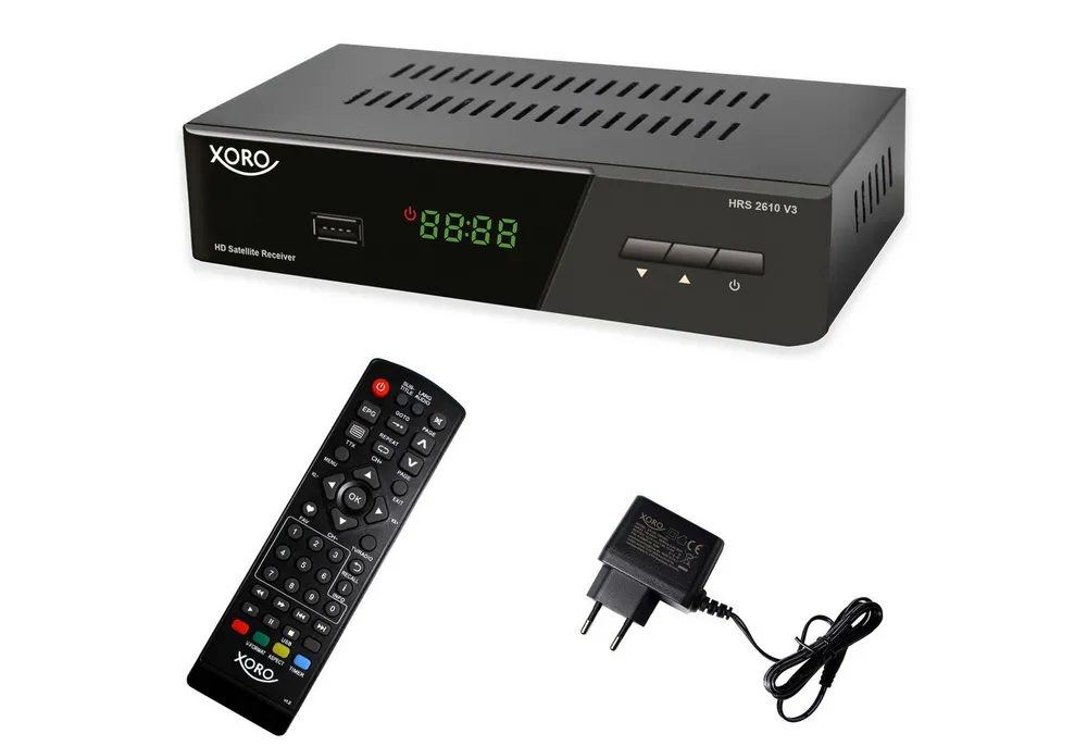 Xoro Digitaler DVB-S2-Receiver HRS2610, Einkabeltauglich, USB, LAN SAT-Receiver (HD‑Sat‑Receiver mit USB‑Mediaplayer, 1080p und Unicable‑Support)