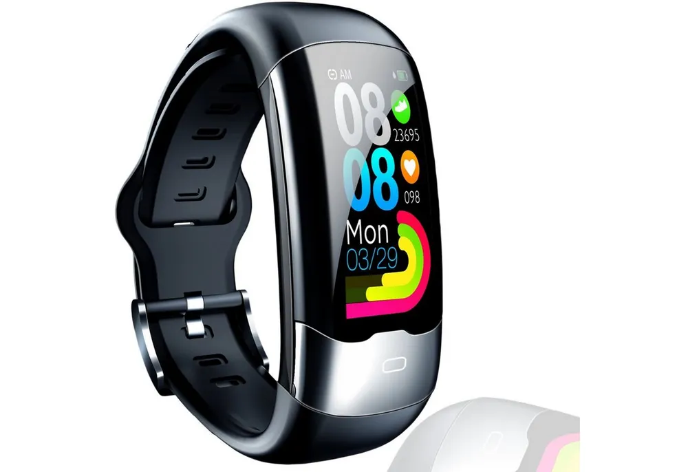 Xoro Fitness-Tracker SMW 10, Smart Watch, EKG, PPG, Herzfrequenz, Fitnessuhr (2.89 cm) Fitness‑Uhr, Fitness‑Uhr mit EKG‑Elektroden und App‑Anbindung, Ideal für tägliche Aktivitätskontrolle