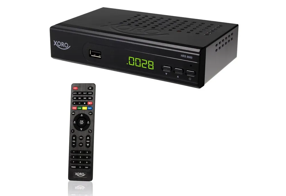 Xoro HRS 8660 PVR-Ready, Timeshift, LED-Display, einfache Installation, HD SAT-Receiver (HD-Receiver, PVR Ready, USB, HDMI, LAN, LED-Display,Schwarz)