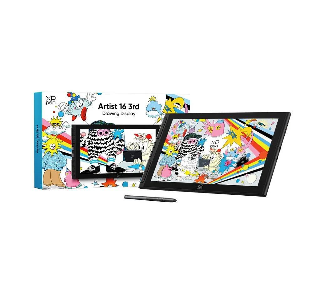 XP-PEN Artist 16 3rd Grafiktablett (15.4", X4-Chip,16K Druck,FHD AG+AF Glas,DC-Dimming,Magnet-Stylus,Delta E