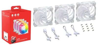 Ventilador suplementario XPG VENTO 120 ARGB PWM 120mm 1850RPM Pack 3 ARGB Weiß