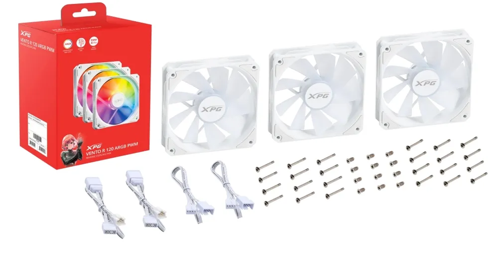 Refrigeración Luft XPG VENTO R 120 ARGB PWM Weiß 12 cm 300-1650 RPM