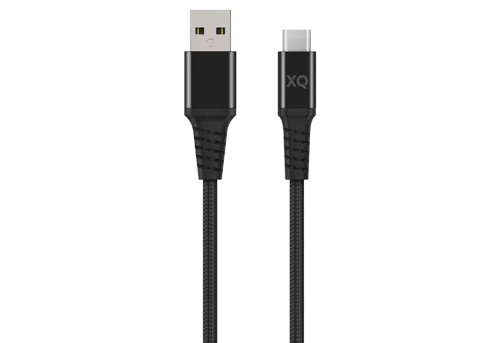 XQISIT 2m USB-A auf USB-C 3.0 Schnell-Ladekabel Schwarz USB-Kabel, USB-A,USB-C, Kein (200 cm), HQ Ladekabel Datenkabel USB Type C 3.0 Handy Smartphone Tablet PC