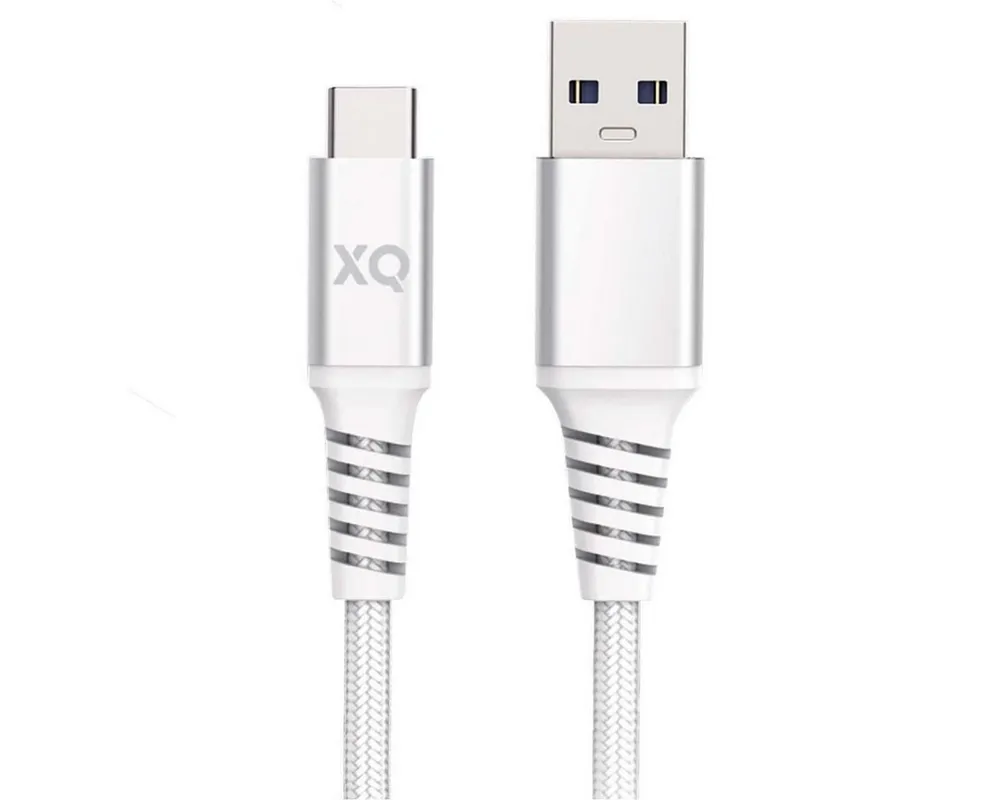 XQISIT 2m USB-C 3.0 Schnell-Ladekabel Kabel Weiß USB-Kabel, USB-A,USB-C, Kein (200 cm), HQ Ladekabel Datenkabel USB Type C 3.0 Handy Smartphone Tablet PC