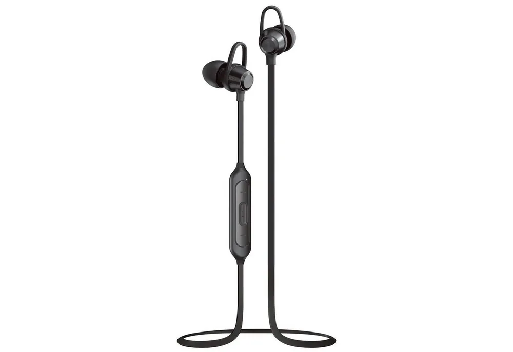 XQISIT Sport BT Kopfhörer Bluetooth In-Ear Headset Smartphone-Headset (Anruffunktion, Bluetooth, Mikrofon, Wiedergabe-Steuerung, Bluetooth 5.0, Ideal auch für Sport Bluetooth 5.0 Leicht mit Mikrofon Fernbedienung)