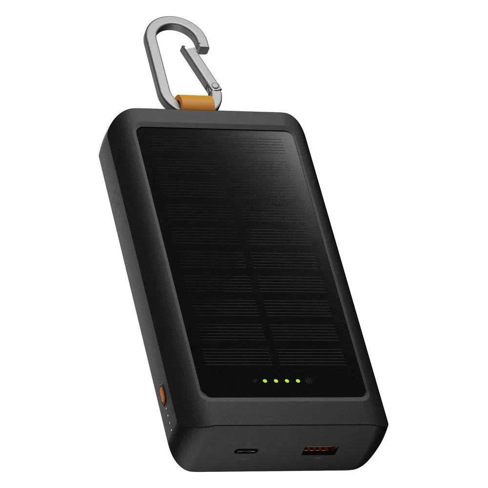 Xtorm 20 W Go2 Powerbank 10.000 mAh Solar & Light Schwarz