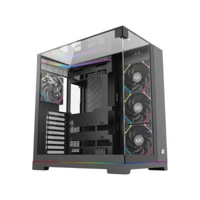 PC-Gehäuse XYZ Tesseract A-RGB Black Mid-Tower ARGB 4x120mm ATX Glas