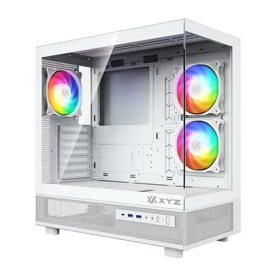 Gehäuse XYZ AURORAX 50 Midi Tower Gehärtetes Glas Schwarz