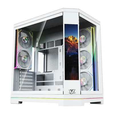 PC-Gehäuse XYZ NEUTRON X PRO Midi-Tower Display 9,1" Weiß BTF