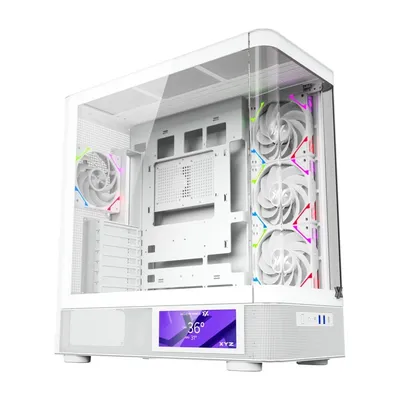 XYZ Quantum Pro PC-Tower-Bildschirm 6,2 Zoll gebogenes Glas 4xA-RGB ATX/Micro-ATX/Mini-ITX