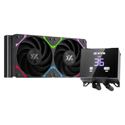 Refrigeración Líquida xyz HYDROTEMP 240mm 2 Vortex PRO A-RGB Lüfter LCD