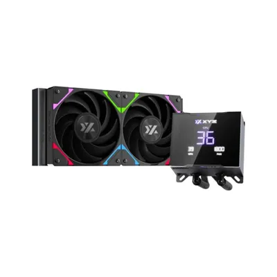 Refrigeración Líquida xyz HYDROTEMP 240mm 2 Vortex PRO A-RGB Lüfter LCD