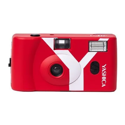 Cámara Analógica Yashica MF-1 Wiederverwendbar 35mm Objektiv 31mm Blitz Rot