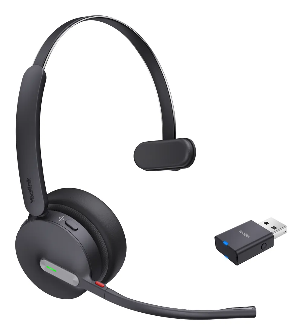 Auriculares Yealink WH64 Hybrid Mono UC inalámbricos Bluetooth con Cancelación de Ruido negros