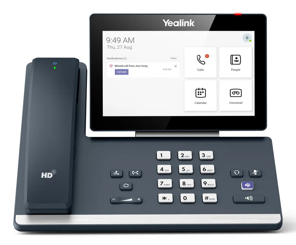 Telefon Yealink MP58-WH E2 Teams Grau LCD 7 Zoll WiFi Bluetooth