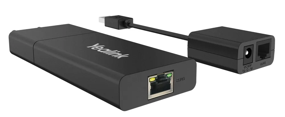 Netzwerkadapter Yealink USB2CAT5E-EXT 40 m Cat5e Schwarz