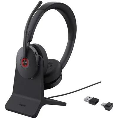 Auriculares Yealink BH74 inalámbricos Bluetooth y USB-C para oficina con Cancelación de Ruido, micrófono, color negro