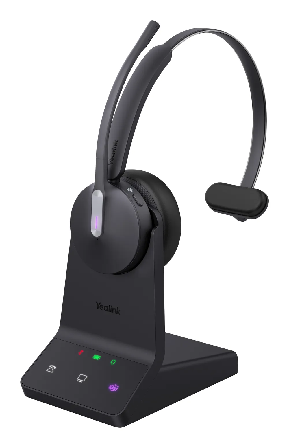 Yealink WH64 Mono kabellose Bluetooth Headsets mit Geräuschunterdrückung, Büro, schwarz