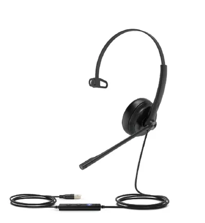 Auriculares Yealink UH34 con cable USB Cancelación de Ruido Oficina Micrófono Negro
