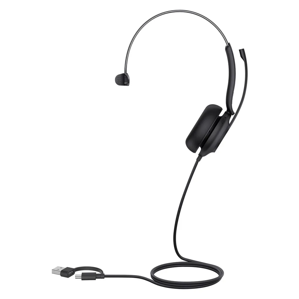 Auriculares Yealink UH35 Mono mit Kabel USB-A/USB-C für Büro