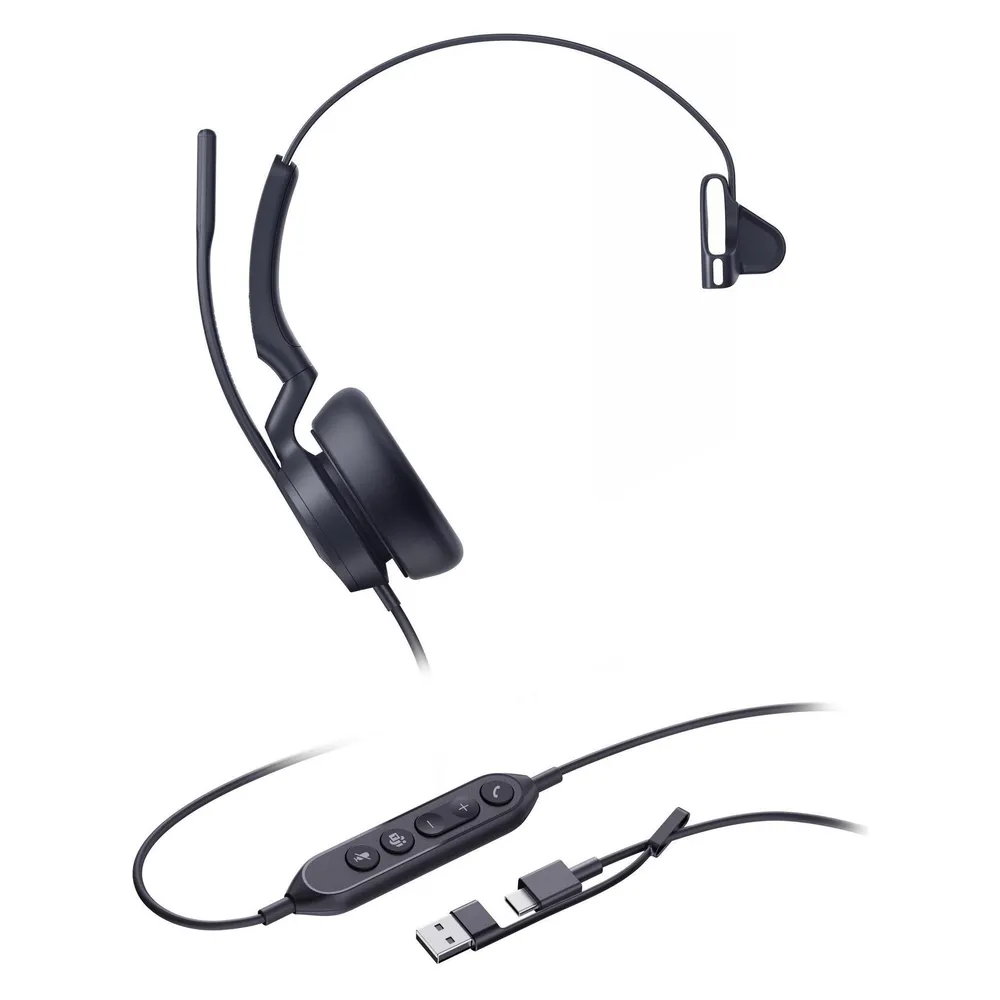 Auriculares Yealink UH46 Mono con cable USB-C para oficina optimizados para Teams