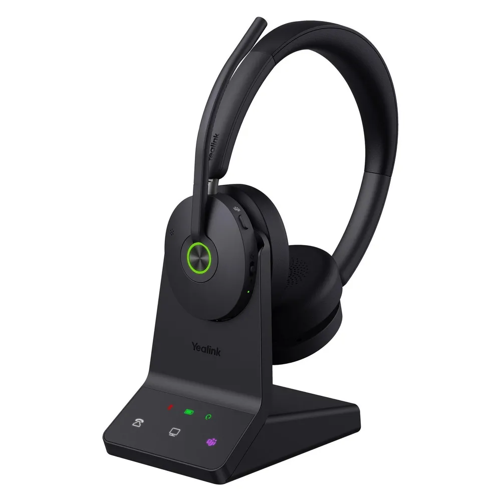 Yealink WH68 Teams kabellose Bluetooth 5.3 Kopfhörer mit Geräuschunterdrückung und Ladestation