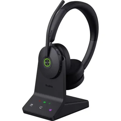 Yealink WH68 Teams kabellose Bluetooth 5.3 Kopfhörer mit Geräuschunterdrückung und Ladestation