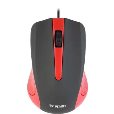 Maus Yenkee YMS 1015RD USB 1000 DPI Ergonomisch Schwarz/Rot 3 Tasten