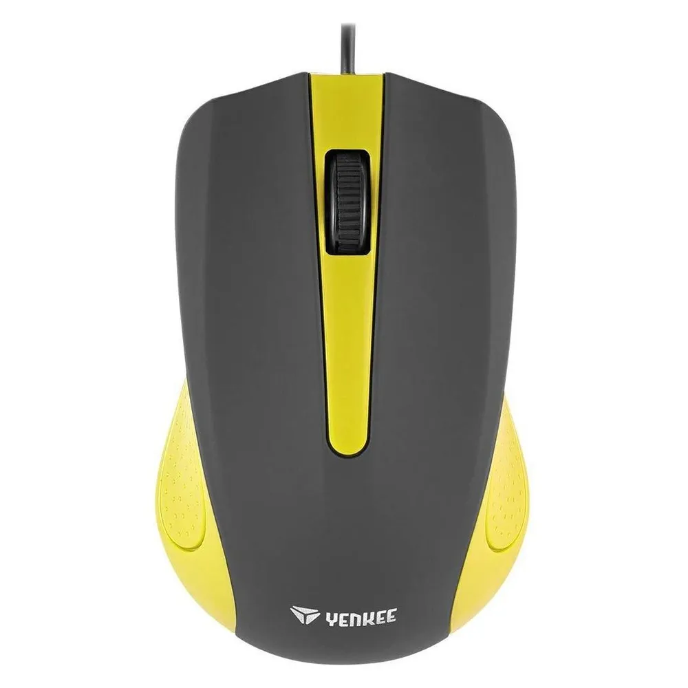 Maus Yenkee YMS 1015YW USB Kabel 1000 DPI 3 Tasten Antitranspirierend Gelb