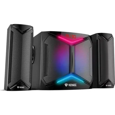 Lautsprecher Yenkee 2.1 Bluetooth 50W mit Fernbedienung und LED RGB Licht