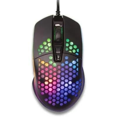 Maus Yenkee YMS 3030BK Shotgun USB 6400 DPI RGB 7 Tasten Schwarz